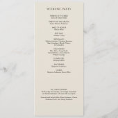 Programme Élégant Mariage moderne de tournesol (Dos)