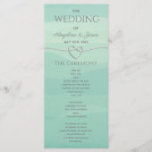 Programme Élégant Mariage moderne Silver Green (Devant)