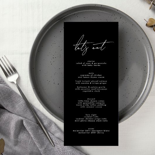 Programme Élégant Mariage noir et blanc haut de gamme