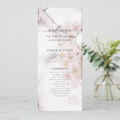 Programme Élégant Mariage Sakura rose fleuri cerisier (Debout devant)