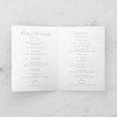 Programme Élégant mariage vert sauge traditionnel (Intérieur)