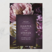 Programme Elegant Maximalist Purple Floral Wedding (Devant)