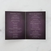 Programme Elegant Maximalist Purple Floral Wedding (Intérieur)