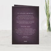 Programme Elegant Maximalist Purple Floral Wedding (Dos)