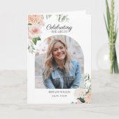 Programme Élégant Mémorial des funérailles de la photo rose (Devant)