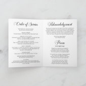 Programme Élégant mémorial funéraire célébrant la vie (Intérieur)