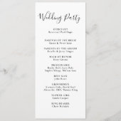 Programme Élégant minimaliste Mariage de calligraphie (Dos)