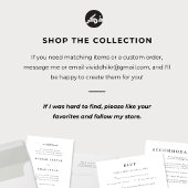 Programme Élégant minimaliste noir et blanc Mariage