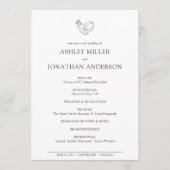 Programme Élégant Moderne Éléments simples Mariage (Devant)