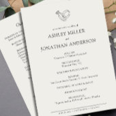 Programme Élégant Moderne Éléments simples Mariage