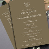 Programme Élégant Moderne Éléments simples Mariage