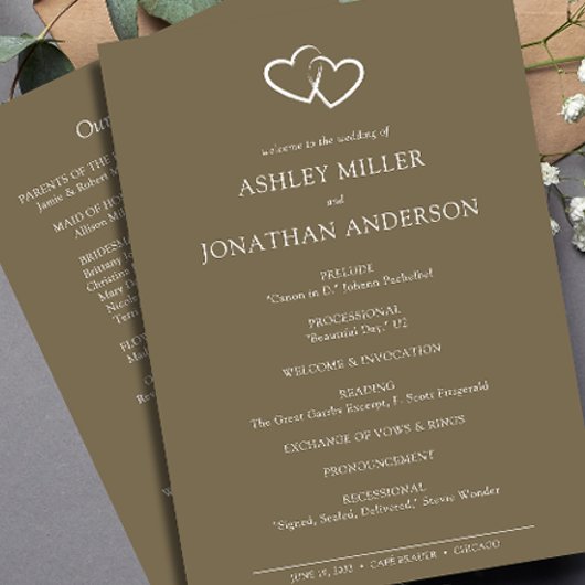 Programme Élégant Moderne Éléments simples Mariage