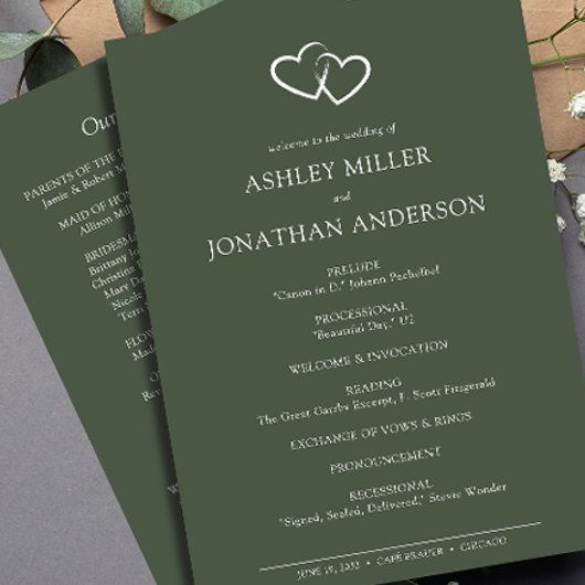 Programme Élégant Moderne Éléments simples Mariage