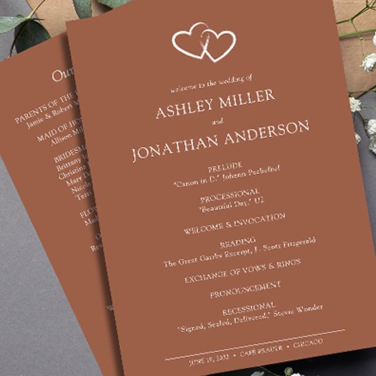 Programme Élégant Moderne Éléments simples Mariage