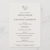 Programme Élégant Moderne Éléments simples Mariage (Devant)