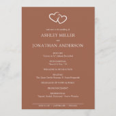 Programme Élégant Moderne Éléments simples Mariage (Devant)