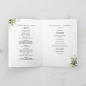 Programme Élégant Moderne Fleurs Vertes Mariage (Intérieur)