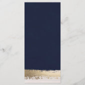 Programme Elégant, moderne, Marine, Mariage Gold Foil (Dos)