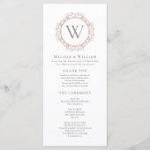 Programme Élégant Monogramme Moderne Mariage classique (Devant)