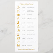 Programme Élégant Motif d'or Mariage indien (Dos)