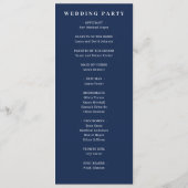 Programme Elegant Navy Formal Wedding Ceremony (Dos)