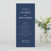 Programme Elegant Navy Formal Wedding Ceremony (Debout devant)