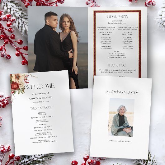 Programme Élégant Noël Floral hiver