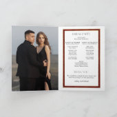 Programme Élégant Noël Rouge Damas Floral (Intérieur)