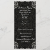 Programme Élégant noir avec Mariage de perles blanches (Dos)