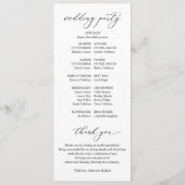 Programme Elégant Noir & Blanc Vintage Classic Mariage Prog (Dos)