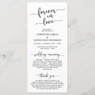 Programme Elégant noir, Forever in Love, Cérémonie Mariage