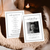 Programme Élégant ordre funéraire commémoratif