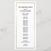 Programme Elégant Palm Tree Mariage tropical (Dos)