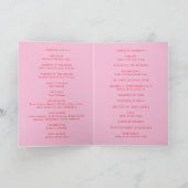 Programme Elegant Pink and Red Classic Wedding (Intérieur)