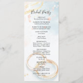 Programme élégant printemps bagues d'or Mariage (Dos)