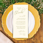 Programme Elegant Reception "Welcome and Thanks" Guest Card