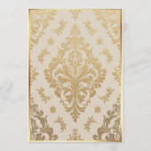 Programme Elegant Red Roses and Gold Frame Cream Wedding (Dos)