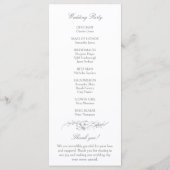 Programme Élégant Rococo Floral Français (Dos)