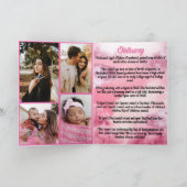 Programme Élégant rose 5 Photo Heaveny Memorial Funeral (Intérieur)