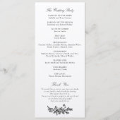 Programme Élégant Rose Crest Kraft Mariage papier (Dos)