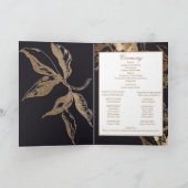 Programme Élégant Rose de fleurs or Buds Mariage plié (Intérieur)