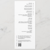 Programme Élégant rose Dusty minimal QR Code Mariage plat (Dos)