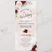 Programme Elégant Rose Mariage rouge et rose pâle (Devant)