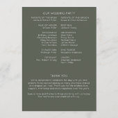 Programme Élégant Rustique moderne Mariage Fleur sauvage (Dos)