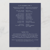 Programme Élégant Rustique moderne Mariage Fleur sauvage (Dos)
