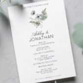 Programme Élégant Rustique moderne Mariage Fleur sauvage