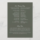 Programme Élégant Rustique moderne Mariage Fleur sauvage (Dos)