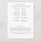 Programme Élégant Rustique moderne Mariage Fleur sauvage (Dos)