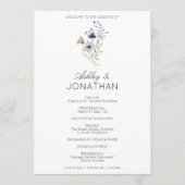 Programme Élégant Rustique moderne Mariage Fleur sauvage (Devant)