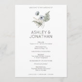 Programme Élégant Rustique moderne Mariage Fleur sauvage (Devant)